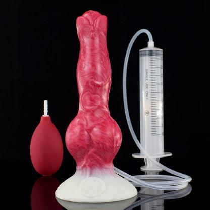 Gtooza_FAAK Large Dog Knot Ejacultion  With  Spray Liquid Function Red Silicone Squirting Penis Sex Toys  Women Men gtooza.com