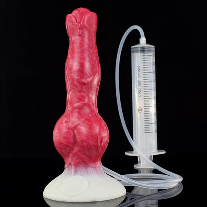 Gtooza_FAAK Large Dog Knot Ejacultion  With  Spray Liquid Function Red Silicone Squirting Penis Sex Toys  Women Men gtooza.com