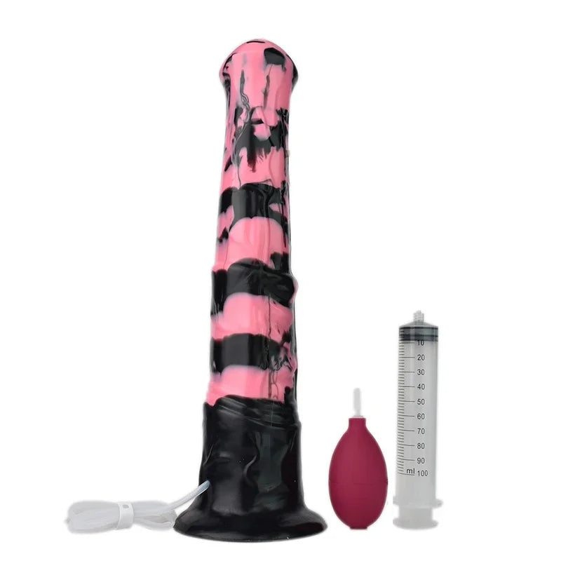 FAAK Long Ejaculation Dildo Large Fantasy Horse Squirting Penis With Suction Cup Size S M L Silicone Anal Plug Sex Toys Shop