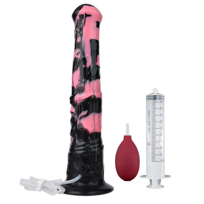 FAAK Long Ejaculation Dildo Large Fantasy Horse Squirting Penis With Suction Cup Size S M L Silicone Anal Plug Sex Toys Shop