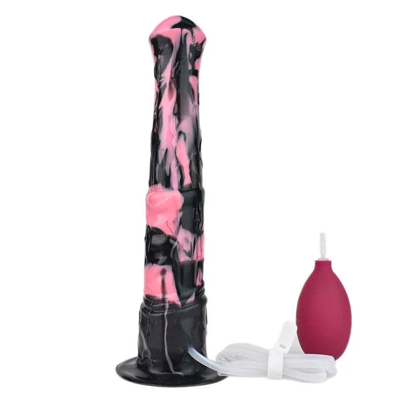 FAAK Long Ejaculation Dildo Large Fantasy Horse Squirting Penis With Suction Cup Size S M L Silicone Anal Plug Sex Toys Shop