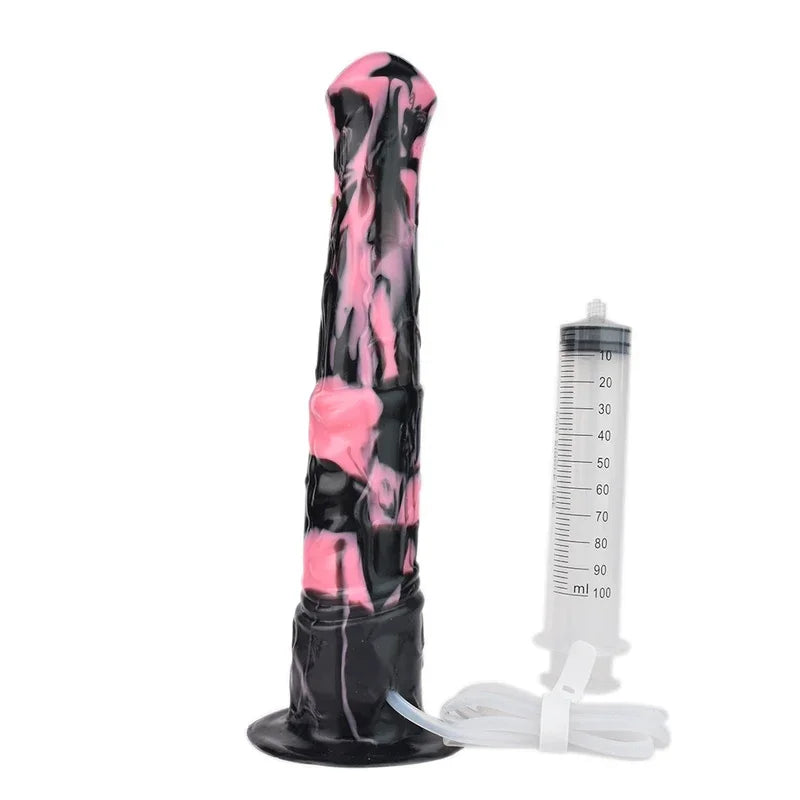 FAAK Long Ejaculation Dildo Large Fantasy Horse Squirting Penis With Suction Cup Size S M L Silicone Anal Plug Sex Toys Shop