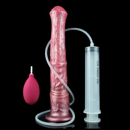 FAAK Long Ejaculation Dildo Large Fantasy Horse Squirting Penis With Suction Cup Size S M L Silicone Anal Plug Sex Toys Shop