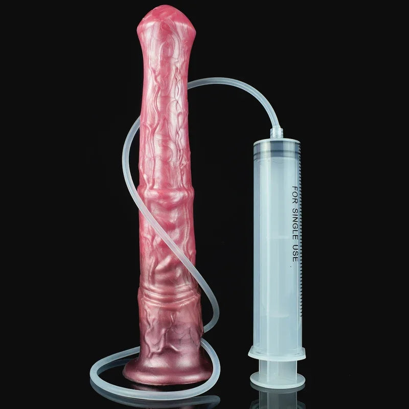 FAAK Long Ejaculation Dildo Large Fantasy Horse Squirting Penis With Suction Cup Size S M L Silicone Anal Plug Sex Toys Shop