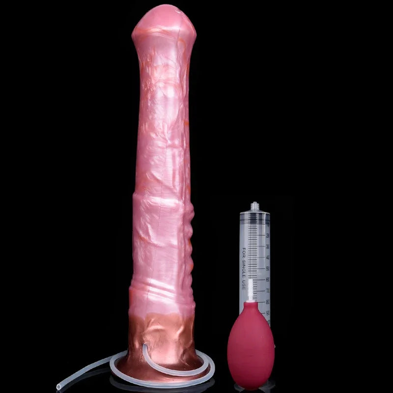 FAAK Long Ejaculation Dildo Large Fantasy Horse Squirting Penis With Suction Cup Size S M L Silicone Anal Plug Sex Toys Shop