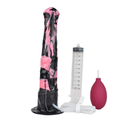 FAAK Long Ejaculation Dildo Large Fantasy Horse Squirting Penis With Suction Cup Size S M L Silicone Anal Plug Sex Toys Shop