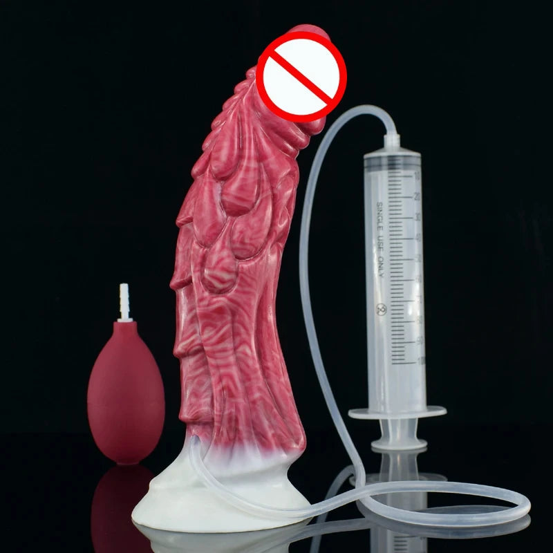 FAAK Silicone Large Knot Fantasy Squirting Penis With Suction Cup Ejaculation  Sex Toys Anal Plug Fast Shipping From US gtooza.com