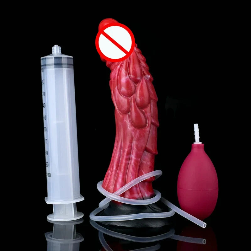 FAAK Silicone Large Knot Fantasy Squirting Penis With Suction Cup Ejaculation  Sex Toys Anal Plug Fast Shipping From US