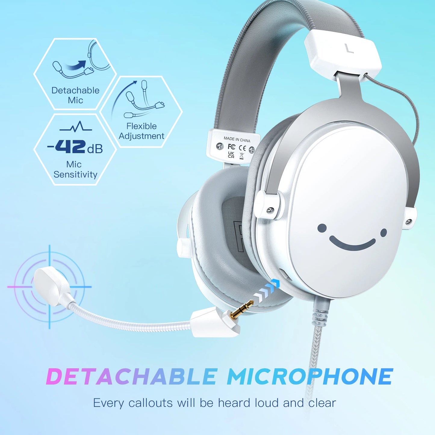 PCFIFINE USB Gaming Headset with 7.1 Surround Sound/3.5mm Jack/Microphone,O