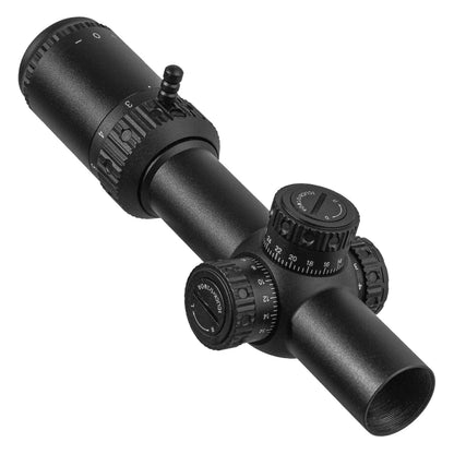 FIRE WOLF 1-5X24 IR SFP Compact Scope Red Illuminated Tactical Riflescope Lock Reset Hunting Optical Sight