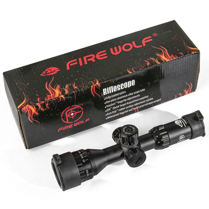 FIRE WOLF 3-9X32 Hunting Tactical Optical Rifle Scope with Red Green Illuminated Cross Scope Range air gun Pocket mirror sight