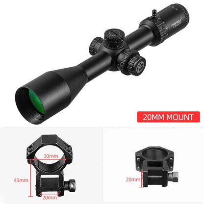 FIRE WOLF 4-24x50 FFP First Focal Plane Sights Tactical Riflescope With Illumination For Long Range Shooting Hunting Fit .338