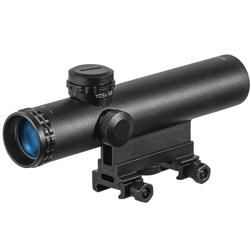 FIRE WOLF HD 4X20 Tactical Scope with BDC Turret Mil-DOT Reticle  Hunting