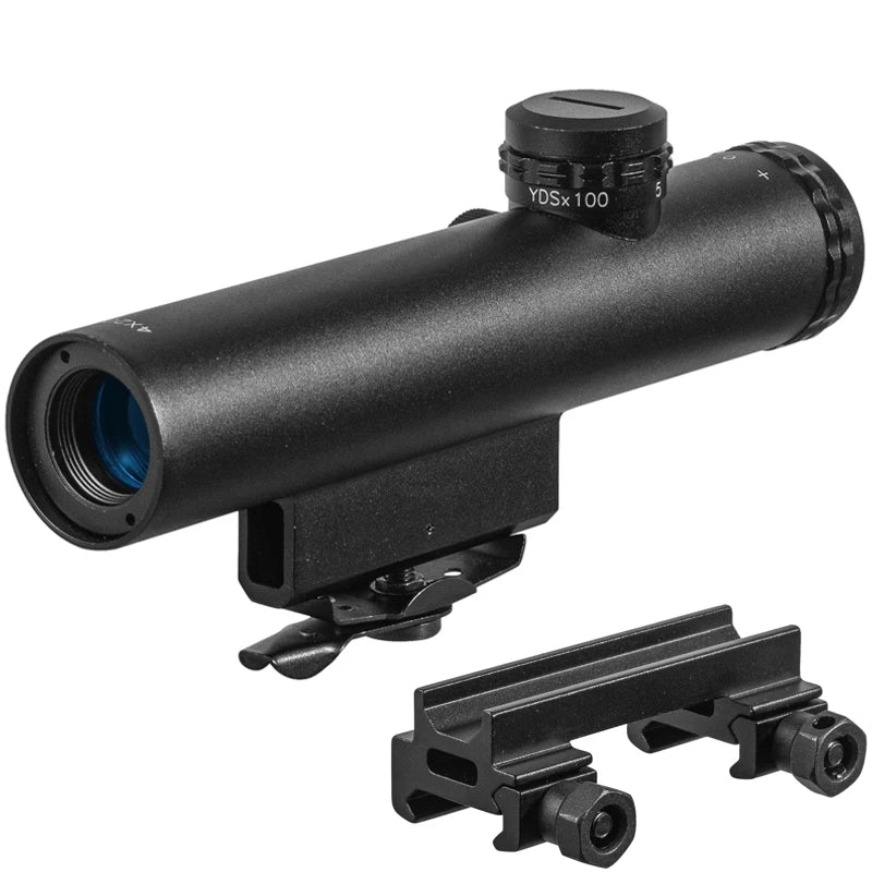 FIRE WOLF HD 4X20 Tactical Scope with BDC Turret Mil-DOT Reticle  Hunting