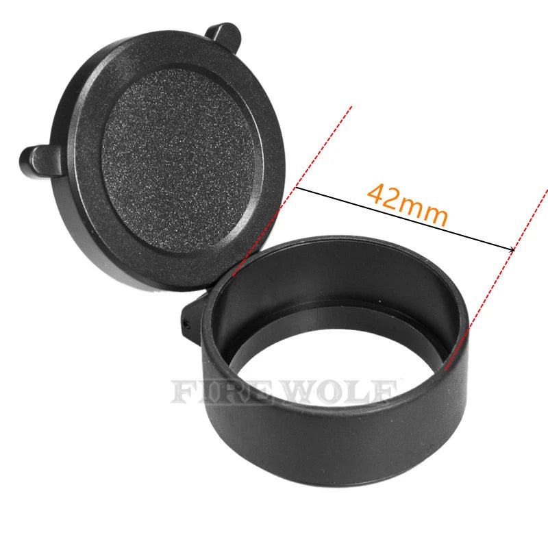 FIRE WOLF Rifle Scope Cover Quick Flip Spring Open Lens Cover hunting accessories Cap Protect Objective Cap  Optical sight