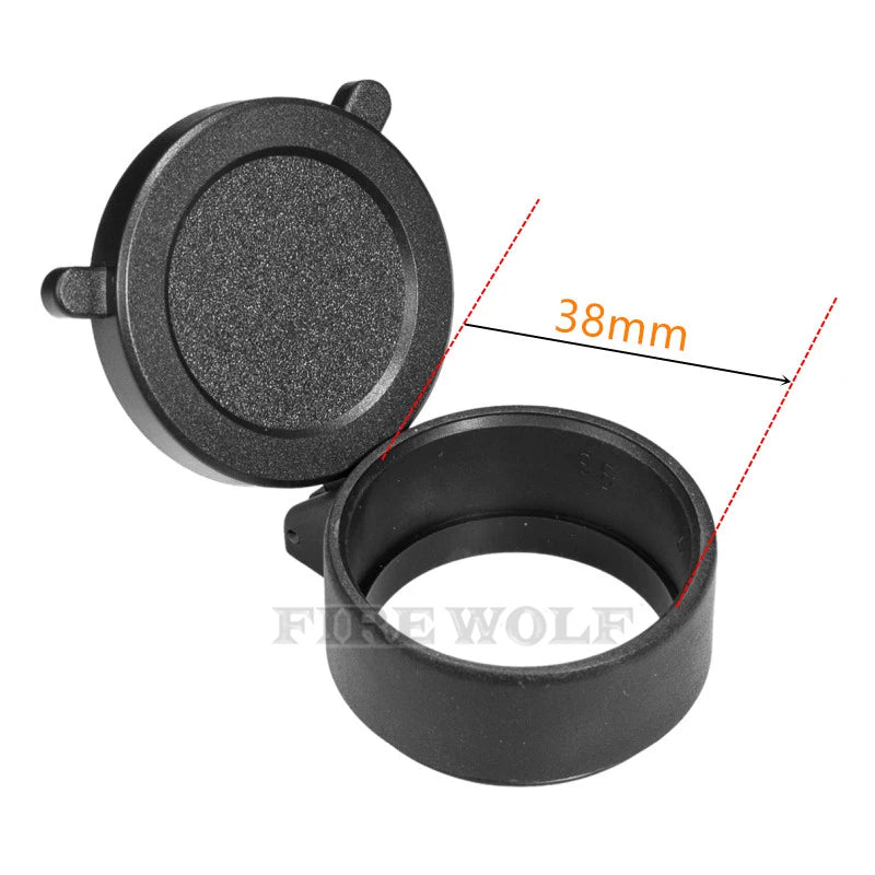 FIRE WOLF Rifle Scope Cover Quick Flip Spring Open Lens Cover hunting accessories Cap Protect Objective Cap  Optical sight