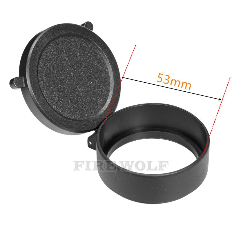 FIRE WOLF Rifle Scope Cover Quick Flip Spring Open Lens Cover hunting accessories Cap Protect Objective Cap  Optical sight