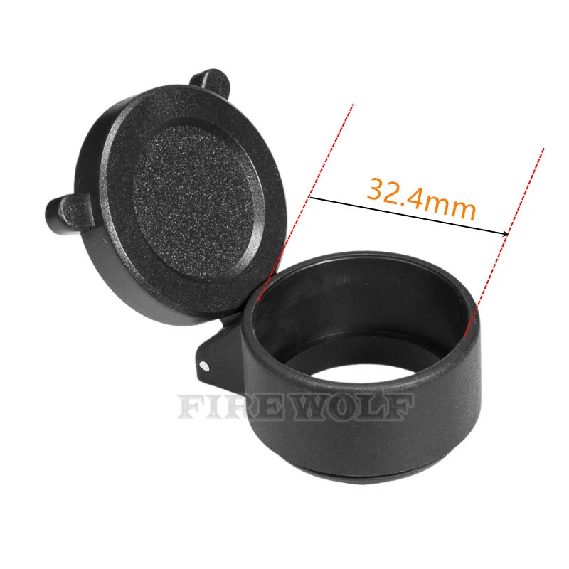 FIRE WOLF Rifle Scope Cover Quick Flip Spring Open Lens Cover hunting accessories Cap Protect Objective Cap  Optical sight