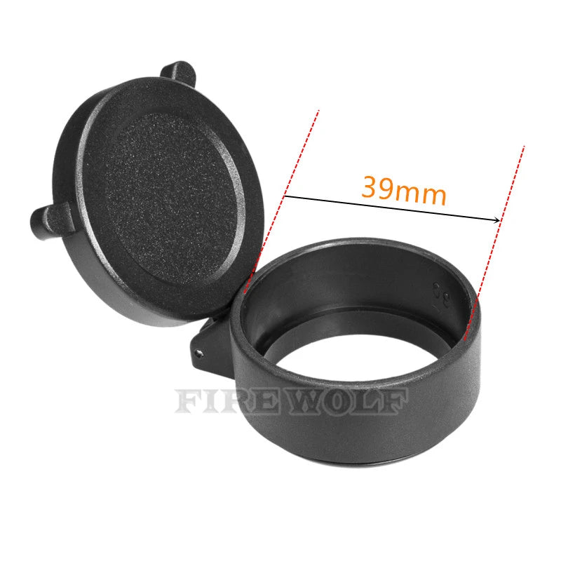 FIRE WOLF Rifle Scope Cover Quick Flip Spring Open Lens Cover hunting accessories Cap Protect Objective Cap  Optical sight