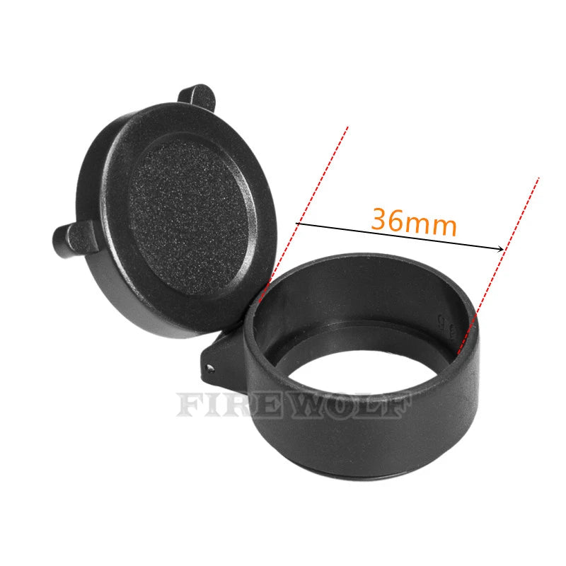 FIRE WOLF Rifle Scope Cover Quick Flip Spring Open Lens Cover hunting accessories Cap Protect Objective Cap  Optical sight