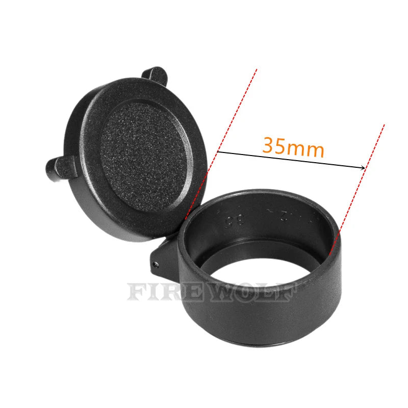 FIRE WOLF Rifle Scope Cover Quick Flip Spring Open Lens Cover hunting accessories Cap Protect Objective Cap  Optical sight