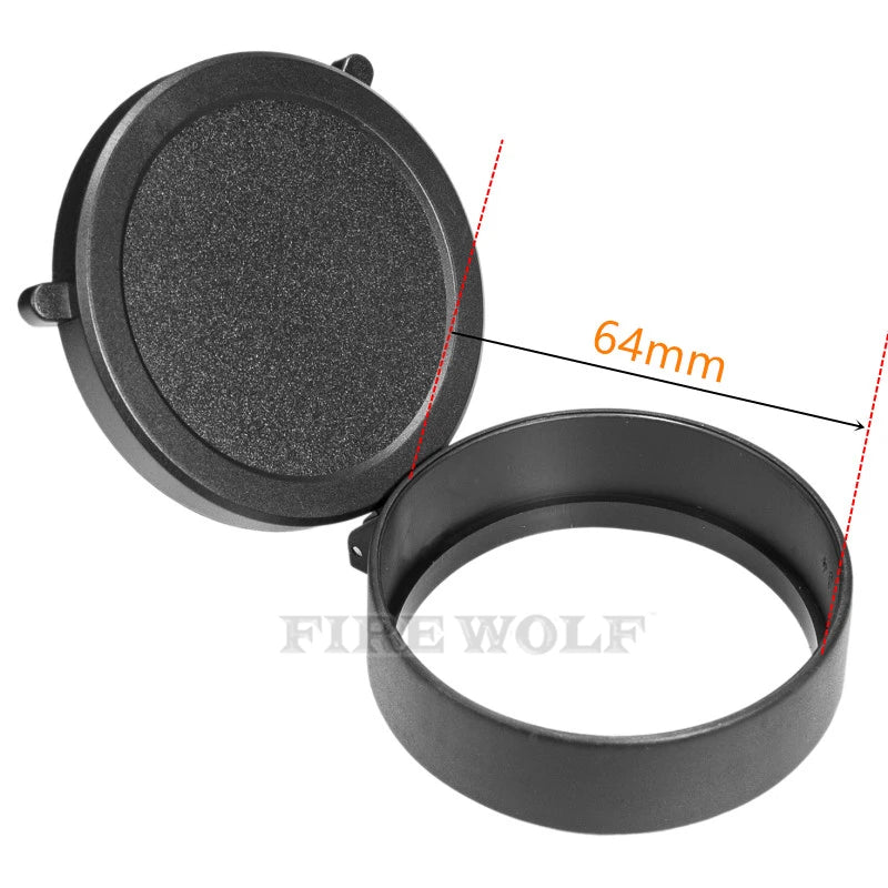 FIRE WOLF Rifle Scope Cover Quick Flip Spring Open Lens Cover hunting accessories Cap Protect Objective Cap  Optical sight