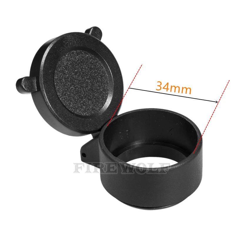 FIRE WOLF Rifle Scope Cover Quick Flip Spring Open Lens Cover hunting accessories Cap Protect Objective Cap  Optical sight