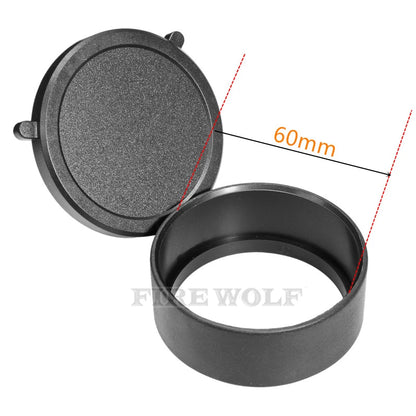 FIRE WOLF Rifle Scope Cover Quick Flip Spring Open Lens Cover hunting accessories Cap Protect Objective Cap  Optical sight