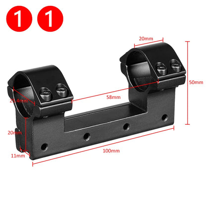 FIRE WOLF hunting airsoft accessories ar15 Double Clamp Scope Mount Ring 25.4mm/30mm Metal Tactical Fits 11mm Dovetail Rail