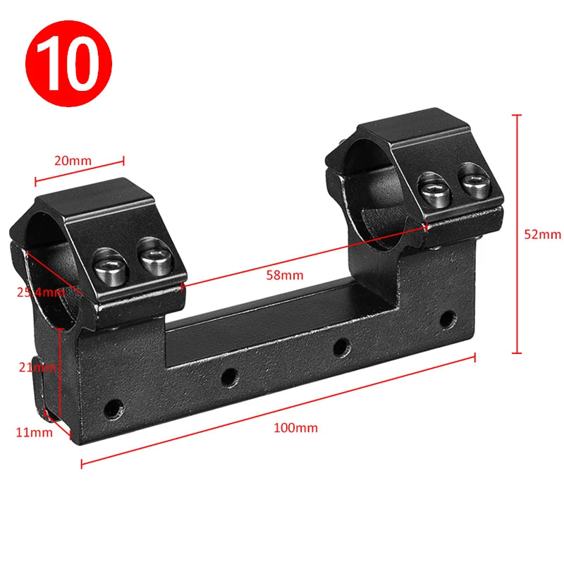 FIRE WOLF hunting airsoft accessories ar15 Double Clamp Scope Mount Ring 25.4mm/30mm Metal Tactical Fits 11mm Dovetail Rail