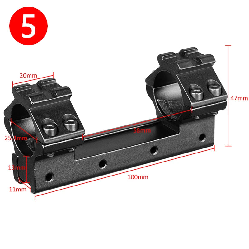 FIRE WOLF hunting airsoft accessories ar15 Double Clamp Scope Mount Ring 25.4mm/30mm Metal Tactical Fits 11mm Dovetail Rail