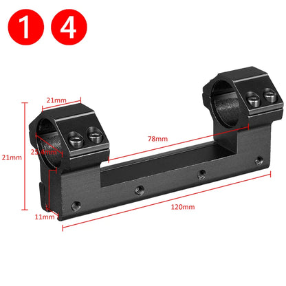 FIRE WOLF hunting airsoft accessories ar15 Double Clamp Scope Mount Ring 25.4mm/30mm Metal Tactical Fits 11mm Dovetail Rail