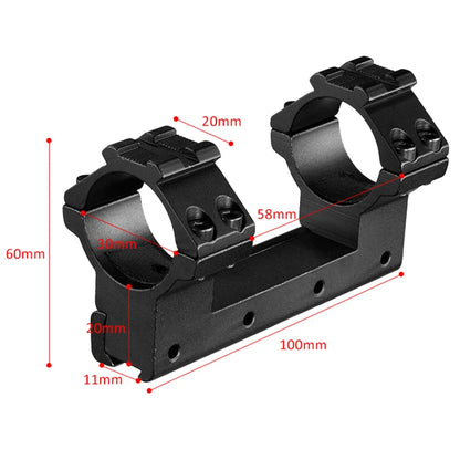 FIRE WOLF hunting airsoft accessories ar15 Double Clamp Scope Mount Ring 25.4mm/30mm Metal Tactical Fits 11mm Dovetail Rail