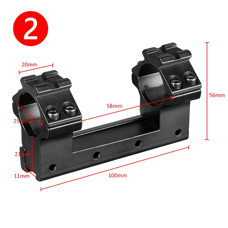 FIRE WOLF hunting airsoft accessories ar15 Double Clamp Scope Mount Ring 25.4mm/30mm Metal Tactical Fits 11mm Dovetail Rail