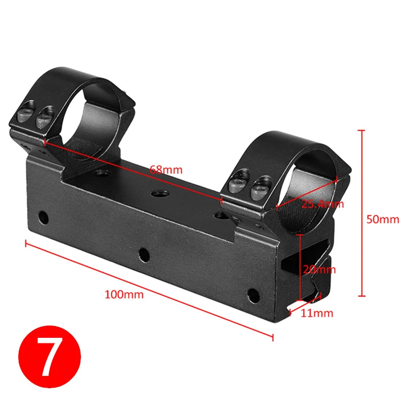 FIRE WOLF hunting airsoft accessories ar15 Double Clamp Scope Mount Ring 25.4mm/30mm Metal Tactical Fits 11mm Dovetail Rail