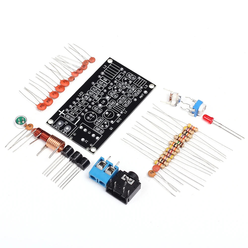 FM Radio Transmitter Board DIY Electronic Kit 85-115MHz FM Frequency Module Wireless Microphone Soldering Project Practice Suite