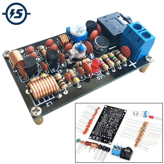 FM Radio Transmitter Board DIY Electronic Kit 85-115MHz FM Frequency Module Wireless Microphone Soldering Project Practice Suite