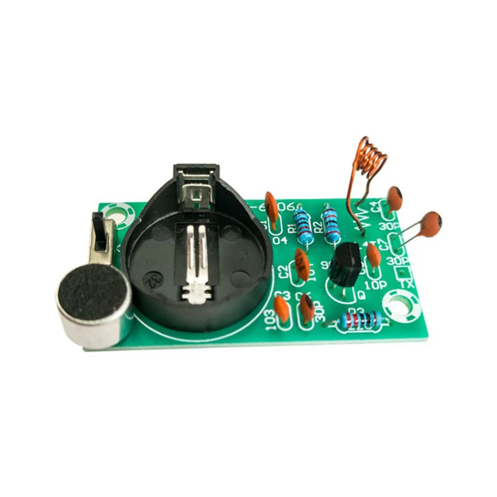 FM Radio Transmitter DIY Kit With Microphone Adjustable 88-108MHz Wireless Transmitter DC 3V DIY Soldering Practice