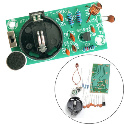 FM Radio Transmitter DIY Kit With Microphone Adjustable 88-108MHz Wireless Transmitter DC 3V DIY Soldering Practice