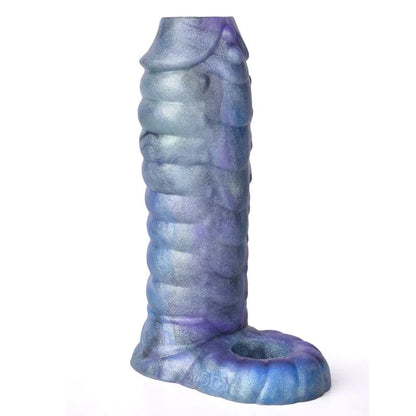 Faak fantasy ribbed Dragon penis sleeve soft silicone sex toys sheath stretchable cock enlargement hollow dildo male masturbator gtooza.com