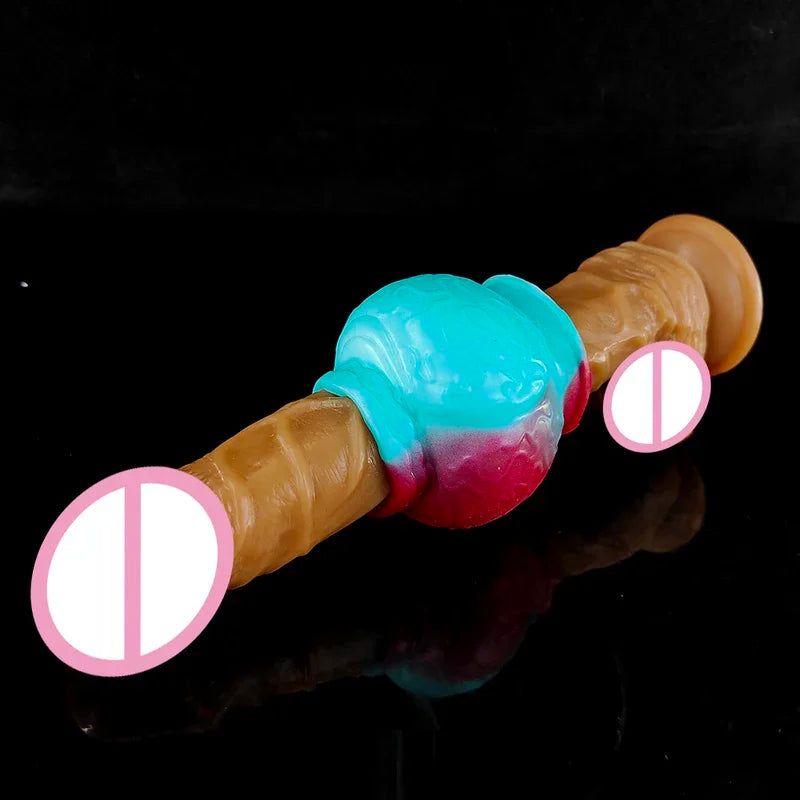 GtoozaFaak silicone large knot dildo sex toys  men enlargement cock ring penis sleeve stretchable vaginal anal stimulate gtooza.com