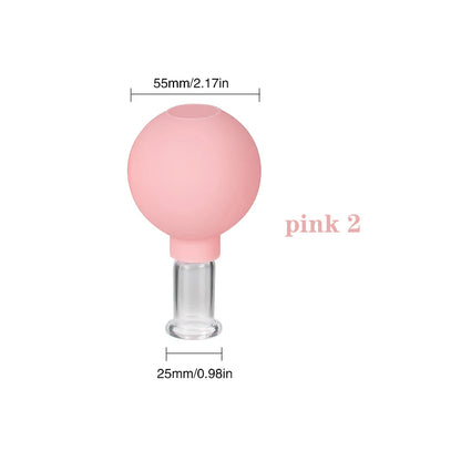 Face Massager Vacuum Cupping Cups Rubber Head Glass Cup Face Skin Care Anti Wrinkle Face Cupping  Beauty Face Care Tool