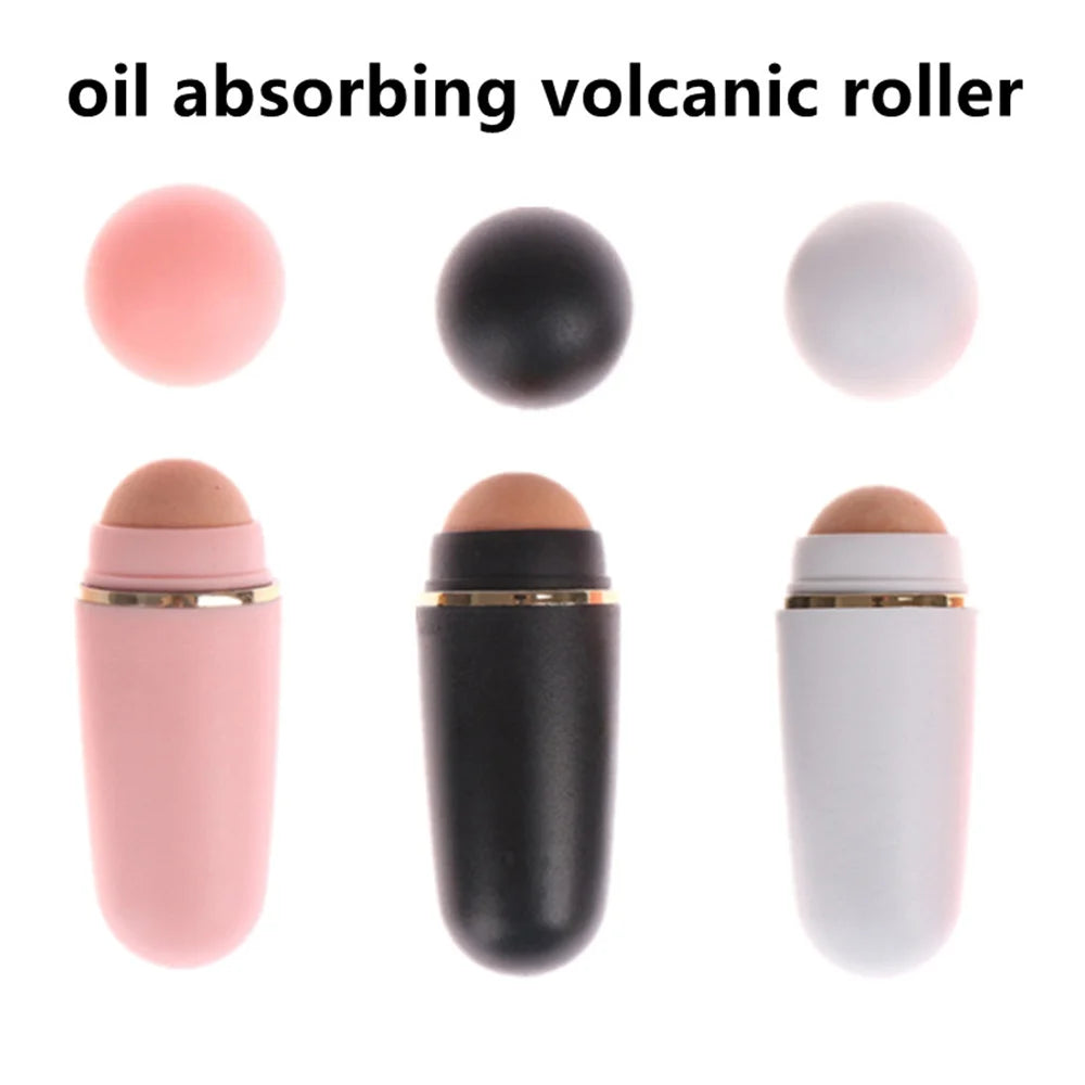 Face Oil Absorbing Roller Skin Care Tool Volcanic Stone Oil Absorber Washable Facial Oil Removing Care Skin Makeup Tools