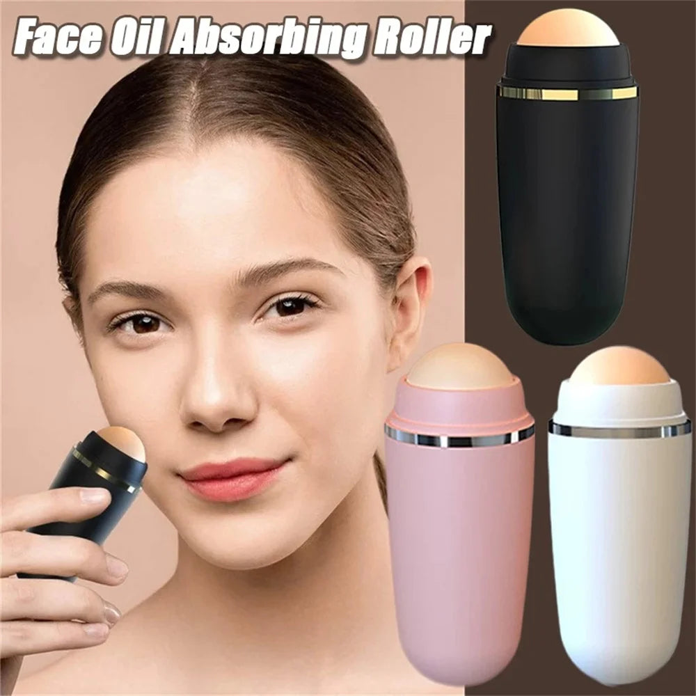 Face Oil Absorbing Roller Skin Care Tool Volcanic Stone Oil Absorber Washable Facial Oil Removing Care Skin Makeup Tools