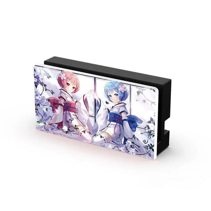 Faceplate Protective Cover For Nintendo Switch Oled TV Dock Station Cute Cartoon Anime Decorative Replacement Front Plate Case