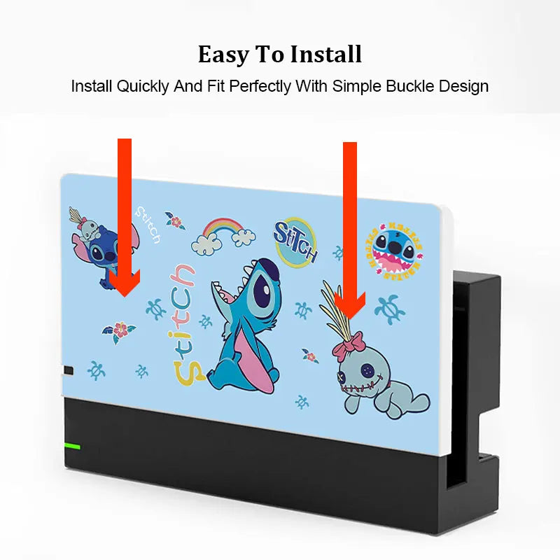 Faceplate Protective Cover For Nintendo Switch Oled TV Dock Station Cute Cartoon Anime Decorative Replacement Front Plate Case