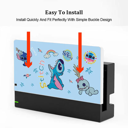 Faceplate Protective Cover For Nintendo Switch Oled TV Dock Station Cute Cartoon Anime Decorative Replacement Front Plate Case