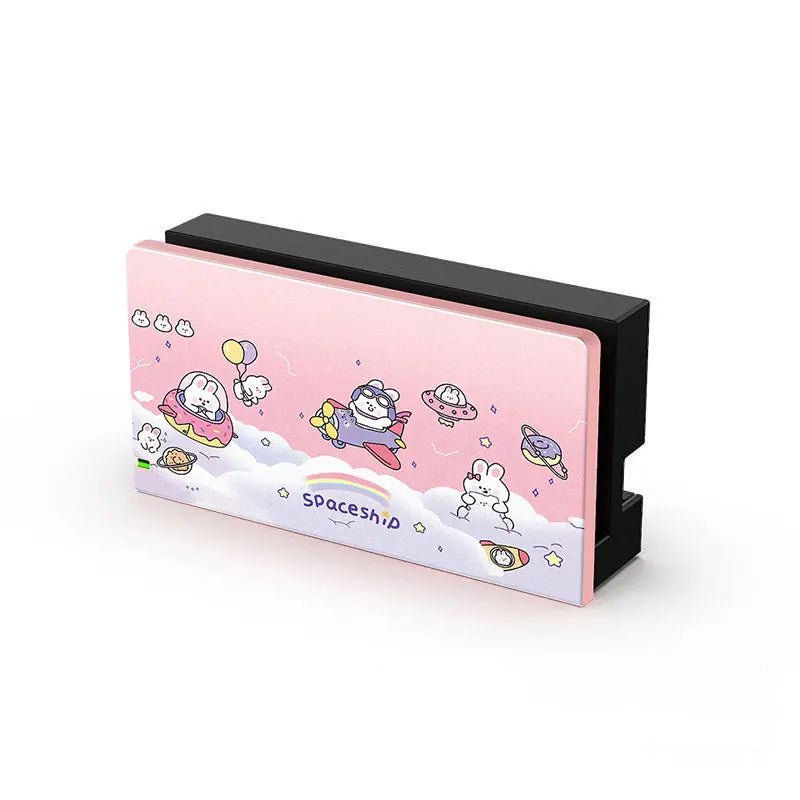 Faceplate Protective Cover For Nintendo Switch Oled TV Dock Station Cute Cartoon Anime Decorative Replacement Front Plate Case