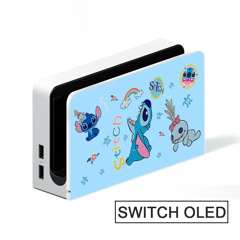 Faceplate Protective Cover For Nintendo Switch Oled TV Dock Station Cute Cartoon Anime Decorative Replacement Front Plate Case