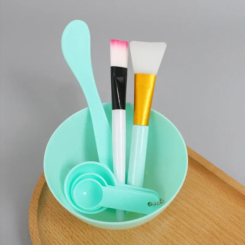 Facial Brush Mask Bowl Spoon Set Mask Brush Bar DIY Beauty Tools Mixing Tools Skin Care Makeup Supplies Woman Facial Tools